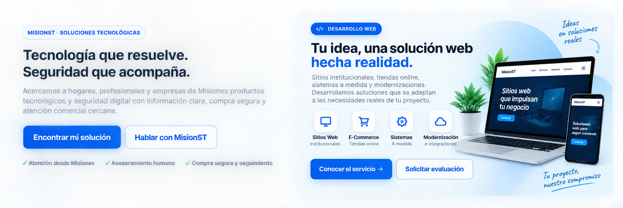 MisionST: Tecnología que resuelve, seguridad que acompaña y servicio de Desarrollo Web